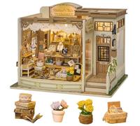 TOPBSFARNY Kit maison de poupée en bois à faire soi-même - Maison miniature 3D pour adultes et adolescents - Puzzle en bois avec lumière LED