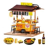 TOPBSFARNY Kit maison de poupée miniature et meuble, maison de poupée japonaise avec lumière LED, idée de créativité pour la Saint-Valentin, cadeau d'anniversaire (sans housse anti-poussière)