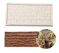 TOPBSFARNY Moule 3D vintage en forme de mur de brique - Moule à chocolat - Moules à bonbons - Outil de décoration de cupcakes - Moule en argile polymère