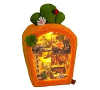 TOPBSFARNY Support de livre en bois 3D pour maison de poupée à faire soi-même avec lumière LED pour adultes pour construire la créativité, Noël, Halloween (Style D)
