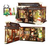 TOPBSFARNY Tiny House Kit de mouvement musical, maison de poupée en bois 3D, kits miniatures pour adultes, bricolage en bois, maison de poupée, modèle, kit de magasinage vintage, anniversaire