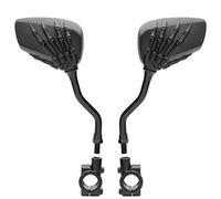 TOPCABIN 1 paire de rétroviseurs de vélo, grand angle réglable, en aluminium plaqué chrome avec motif tête de mort, convient également pour les rétroviseurs de moto