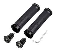 TOPCABIN® Double verrouillage sur poignées de guidon de vélo verrouillables vélo de vélo de montagne BMX (embouts en aluminium Noir)