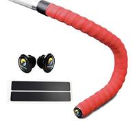 TOPCABIN® Ruban de guidon de vélo en gel antidérapant confortable avec bouchons réfléchissants (# Rouge)