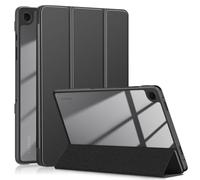 TOPCASE Coque de protection pour Samsung Galaxy Tab A9 Plus 11" 2023, arrière en polycarbonate transparent, trois plis, résistant aux chocs, avec veille/sommeil automatique, noir