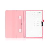 TOPCASE Étui pour Samsung Galaxy Tab S9 Plus/S9 FE plus 12,4" 2023/S8 plus 5G 12,4/S7 Plus/S7 FE 12,4", en cuir léger avec dragonne et porte-stylo, mise en veille/réveil automatique, rose