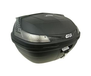 Topcase Givi Monolock B47 BLADE Tech Noir 47L | Coffre plastique, volume quarante-sept litres pour deux casques intégraux, 340 × 445 × 570 mm, charge 3 kg, 2 clés incluses