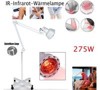 Topchances 275W Lampe à infrarouge Lampe à infrarouge avec support au sol Lampe à lumière rouge Lampe chauffante Lampe thérapeutique Lampe de chauffage Thérapie thermique Chauffage