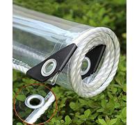 Topchances Bâche PVC transparente imperméable avec œillets, auvents résistants pliables,0,39mm Protection contre la pluie Rain Cover pour meubles de jardin plantes serre,2mx2.5m