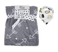 Topchances Couverture pour bébé en cachemire neutre double face Polyester super doux et court motif trois thèmes, 76,2 x 119,4 cm (flèche grise)