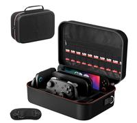 TOPCHANCES 【Destockage】 Étui Switch 2 pour Nintendo Switch 2, Coque Rigide Portable avec 20 emplacements pour Cartes de Jeu pour Console Switch 2 et Joy-Cons