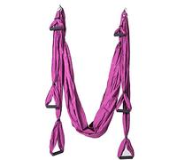 Topchances Hamac de yoga aérien avec kit de montage pour adultes/enfants, intérieur anti-gravité Yoga Swing Trapèze Sling Outil d'inversion pour la salle de gym à la maison Fitness (Violet)