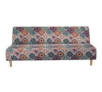 Topchances Housse de protection extensible pour canapé-lit futon, canapé-lit pliant sans accoudoirs de 2 à 3 places - Dreams (motif géométrique)