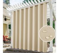 Topchances Outdoor Rideau résistant aux intempéries avec œillets-4 panneaux Extra Large 254cmx213cm Imperméable Protection contre les regards indiscrets Protection solaire pour balcon terrasse pergola