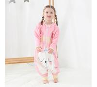 Topchances Sac de couchage bébé nouveau-né hiver Léger Sac de couchage enfant manches longues Flanelle Cartoon Sac de couchage avec jambes Extérieur Camping Garçons Filles 1-7 ans,Rose,L
