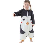 Topchances Sac de couchage bébé nouveau-né hiver Léger Sac de couchage enfant manches longues Flanelle Cartoon Sac de couchage avec jambes Extérieur Camping Garçons Filles 1-7 ans,Blanc,L
