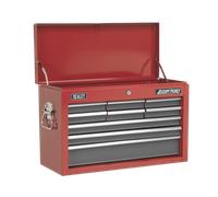 Topchest 9 Tiroir Avec Ball-Bearing Glisse - Rouge/Gris AP22509BB Sealey Neuf
