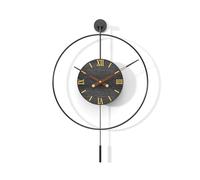TopCity Grande horloge murale moderne à pendule de 50 cm, sans tic-tac, horloge murale silencieuse classique pour la maison, le salon, la chambre à coucher, le bureau, le bureau