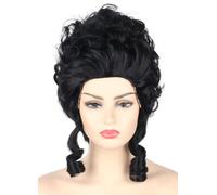 Topcosplay Beehive Perruque ruche pour femme, perruque vintage, style baroque, style Renaissance, blonde, bouclée, noire