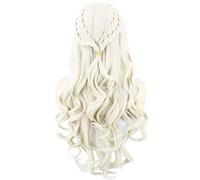 Topcosplay Cosplay Perruque Femme Perruques Longue Bouclée Blonde Perruque pour Halloween Costume