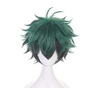 Topcosplay Deku Perruque Anime Izuku Midoriya Cosplay Perruque Vert pour Halloween Costume Carnaval