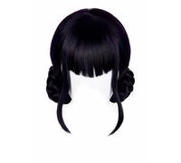 Topcosplay Longue Perruque Violette Femme Accessoire d'Halloween Perruque Déguisement (Violet foncé)