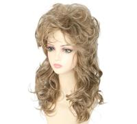 Topcosplay Perruque blonde rétro bouclée pour femme des années 70 et 80 pour déguisement disco Halloween Cosplay (blond brun)