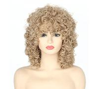 Topcosplay Perruque Club pour Adultes Perruque Blond des Années 80 Perruque Dames pour Fête Carnaval (Blond)