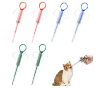 TOPCZY 6 Pièces Distributeur de pillules pour Chat avec Pointe Souple/pilules réutilisables pour Chat et Chien/Animaux Chiens Et Chats Pilule Seringue/Distributeur Medicament Chien/Pet Pill Dispenser