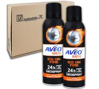 TopDealMile - Lot de 2 déodorants en spray Aveo Men Ice on Fire 24h de 200 ml