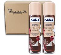 TopDealMile Lot de 2 flacons de 200 ml pour shampooing sec ISANA pour cheveux foncés