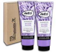 TopDealMile - Lot de 2 flacons de 250 ml pour shampoing professionnel Aveo Silver Gloss