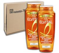 TopDealMile Lot de 2 flacons de 300 ml pour shampooing Loreal Elvital Huile Magique Coco