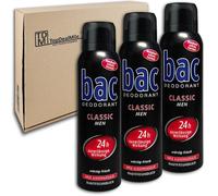TopDealMile Lot de 3 déodorants BAC Men Classic en spray de 150 ml