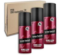 TopDealMile Lot de 3 déodorants en spray Loyal Man Bruno Banani de 150 ml