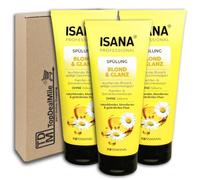 TopDealMile Lot de 3 flacons de 200 ml pour après-shampoing Isana, blond et brillant