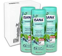 TopDealMile Lot de 3 flacons de 300 ml de shampoing anti-pelliculaire à la menthe et au thé vert ISANA