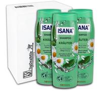 TopDealMile Lot de 3 flacons de 300 ml pour shampooing ISANA aux herbes