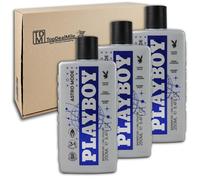 TopDealMile Lot de 3 flacons de gel douche Playboy 3 en 1 pour homme 250 ml
