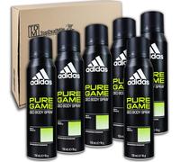 TopDealMile Lot de 6 déodorants en spray adidas Men Pure Game - 150 ml