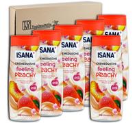 TopDealMile - Lot de 6 flacons de 6 flacons de gel douche Isana, gel douche crème Feeling Peachy, 300 ml