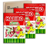 TopDealMile Lot de conservation pour pastèque HARIBO - 10 x 160 g - Gomme aux fruits sucrées avec sucre mousseux et goût pastèque