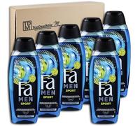 TopDealMile - Pack de conservation pour gel douche Fa Men Sport XL - Rafraîchit votre corps, votre esprit et vos sens 6 x 400 ml