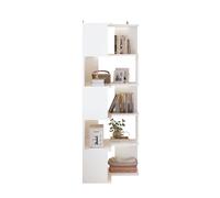 TOPDÉCORÉ Étagère d'angle en Bois 5 Niveaux Forme en L | Meuble de Coin Design Minimaliste pour Salon & Chambre | Rangement Vertical Stable avec Kit Anti-Chute,Montage Facile