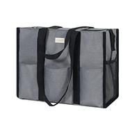 TOPDesign Sac fourre-tout utilitaire résistant à l'eau avec 13 poches extérieures et intérieures, fermeture éclair sur le dessus et support inférieur épais, pour femmes qui travaillent, enseignants,