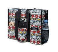 TOPDesign Sac fourre-tout utilitaire résistant à l'eau avec 13 poches extérieures et intérieures, fermeture éclair sur le dessus et support inférieur épais, pour femmes qui travaillent, enseignants,