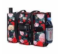 TOPDesign Sac fourre-tout utilitaire résistant à l'eau avec 13 poches, fermeture éclair sur le dessus et soutien inférieur épais, pour femmes qui travaillent, Medium, Classique