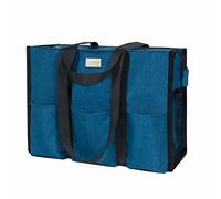 TOPDesign Sac fourre-tout utilitaire résistant à l'eau avec 13 poches, fermeture éclair sur le dessus et soutien inférieur épais, pour femmes qui travaillent