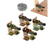 TopDirect Lot de 4 supports pliables en fer pour table de chaise/lit pliable avec vis