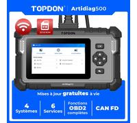 TOPDON AD500 Outil de Diagnostic OBD2 Scanner 4 Lecteur de Code Système TPMS